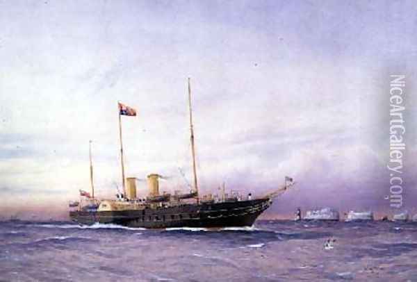 HM Yacht Osborne 1896 Oil Painting - William Frederick Mitchell