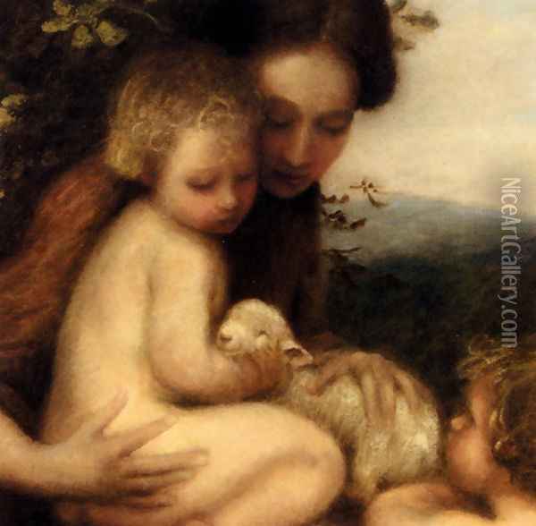 Motherhood - detail Oil Painting - Edward Stott