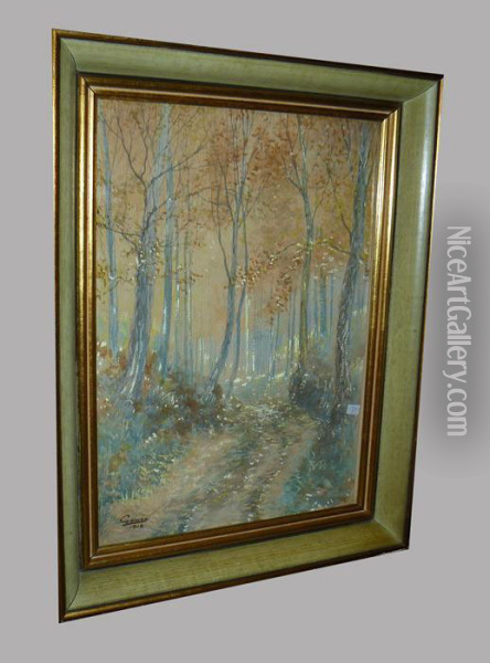 Sentier Dans Les Bois Oil Painting - Francois Gomze