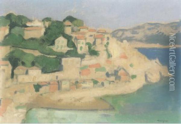 La Corniche De Marseille Oil Painting - Albert Marquet