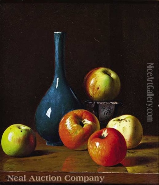 Apples And Pottery Oil Painting - Andrew John Henry Way