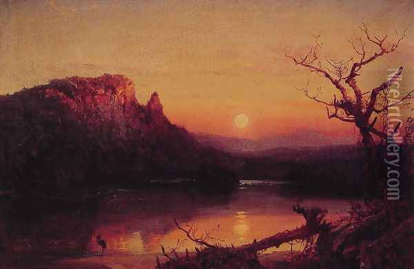 Sunset, Eagle Cliff, New Hampshire Oil Painting - Jasper Francis Cropsey