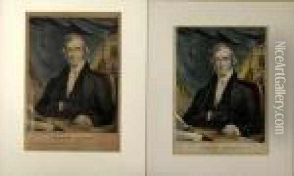 Portraits Of Marcus Morton Oil Painting - Currier & Ives Publishers