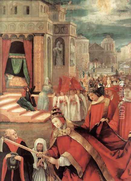 Establishment of the Santa Maria Maggiore in Rome (detail 3) 1517-19 Oil Painting - Matthias Grunewald (Mathis Gothardt)