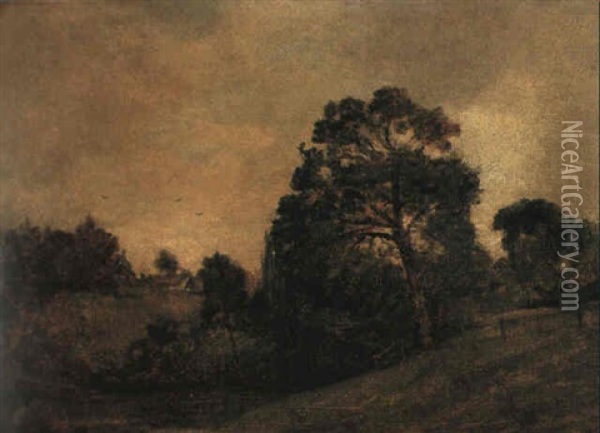 A View Near Dedham Oil Painting - John Constable