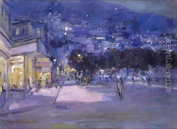 View Of Monaco Oil Painting - Konstantin Alexeievitch Korovin