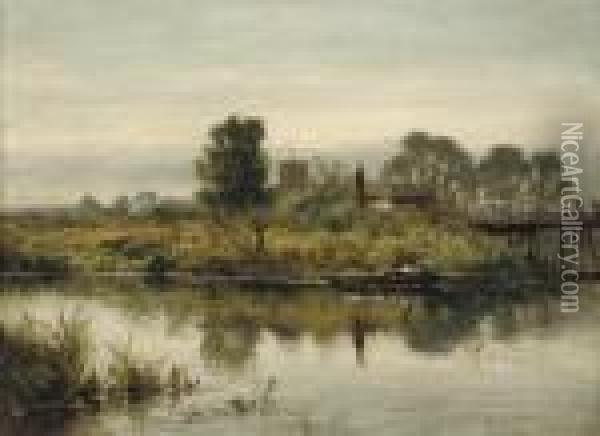 Morning At Streatley On Thames Oil Painting - Benjamin Williams Leader