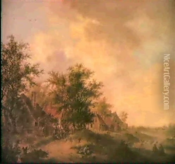 Laendliche Szene Oil Painting - Johann Caspar Huber