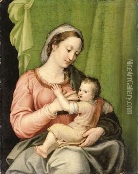The Madonna And Child Oil Painting - Sebastiano Filippi the Younger