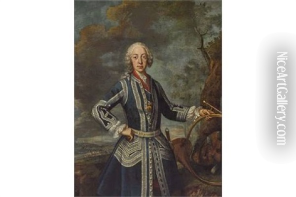 Kurfurst Maximilian Iii. Joseph Von Bayern In Jagdkleidung Oil Painting - George de Marees