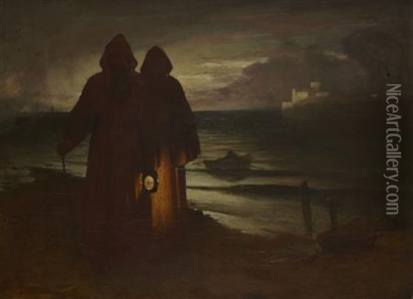The Errand Of Mercy - Inchcolm Oil Painting - William Fettes Douglas