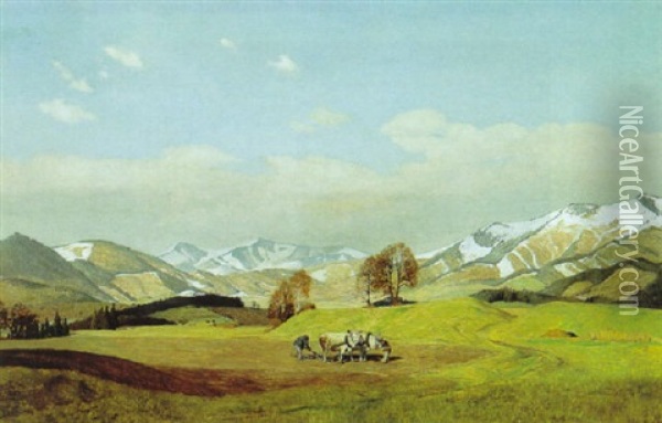 Vorfuhling Im Alpenvorland Oil Painting - Hans Frank