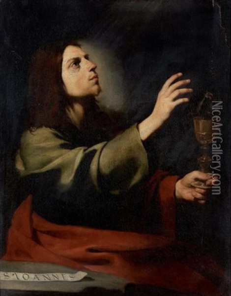 Saint Jean L'evangeliste Oil Painting - Jusepe de Ribera