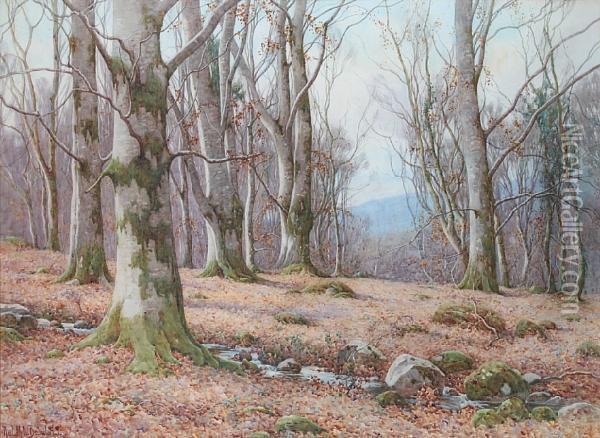 The Stately Beeches, Bettsw-y-coed Oil Painting - Ralph William Bardill