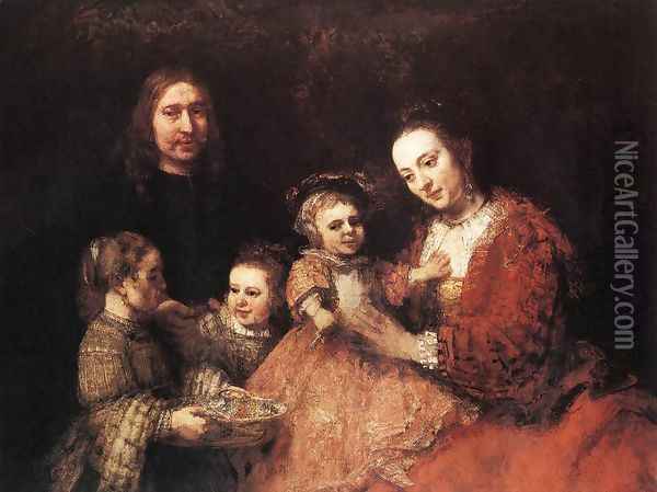 Family Group 1666-68 Oil Painting - Rembrandt Van Rijn