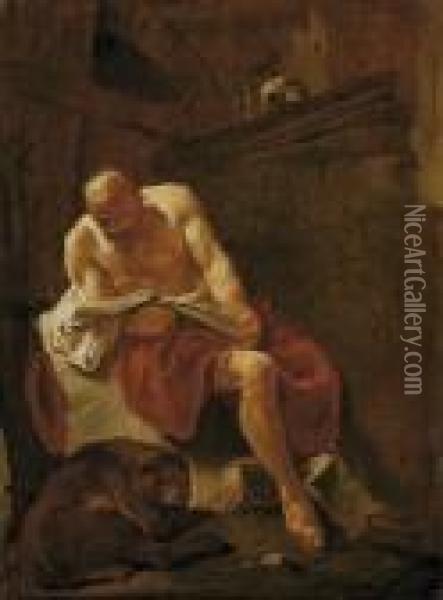 San Girolamo Oil Painting - Giovanni Battista Piazzetta