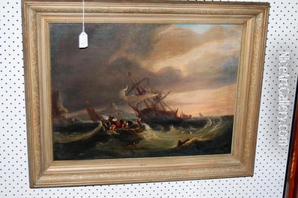 The High Seas Oil Painting - James Webb