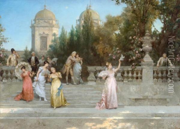 Departure Of The Guests Oil Painting - Francesco Beda