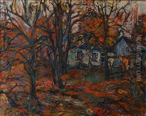 Beyond The Trees Oil Painting - Abraham Manievich