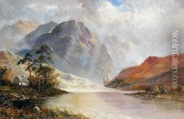 Loch Scenes, A Pair Oil Painting - Frank E. Jamieson