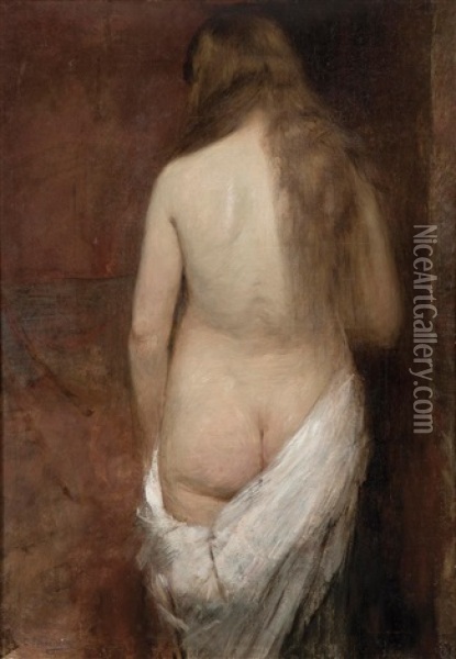 Desnudo Femenino Oil Painting - Casto Plasencia y Maestro