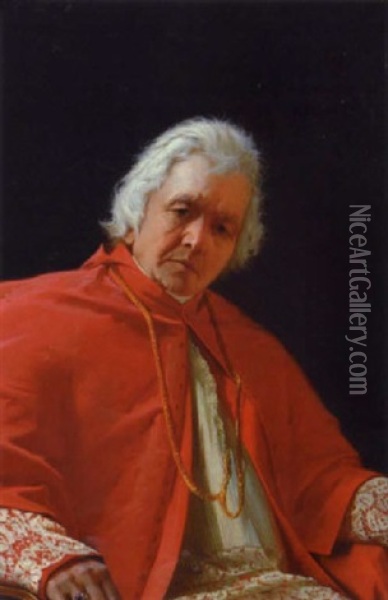 Portrait Eines Kardinals Oil Painting - Alexander (Aleksandr) Antonovich Rizzoni