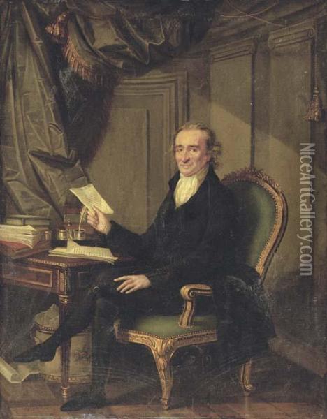 Portrait Of Thomas Paine Oil Painting - Laurent Dabos