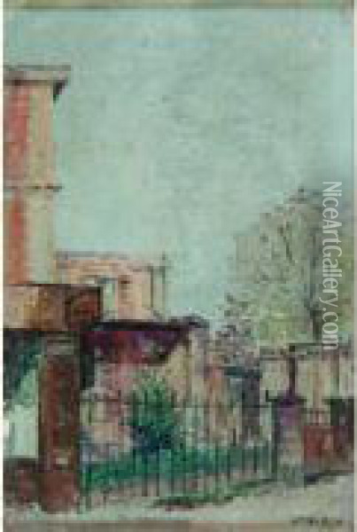 Jardin Parisien Oil Painting - Enrique Atalaya Gonzalez
