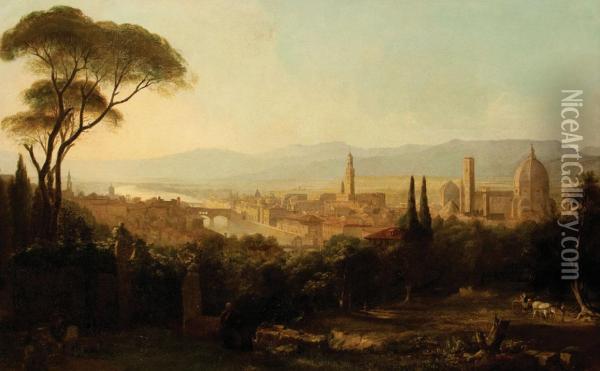 Florence Oil Painting - Clement Burlison