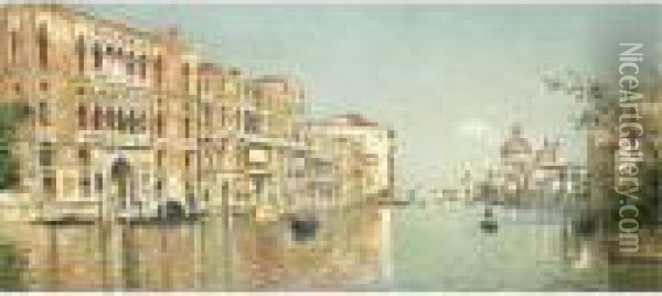 The Grand Canal Oil Painting - Antonio Maria de Reyna