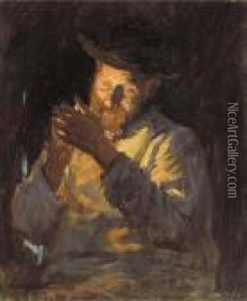 Lighting Up Oil Painting - Stanhope Alexander Forbes