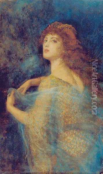 The Enchantress Oil Painting - Arthur Hughes