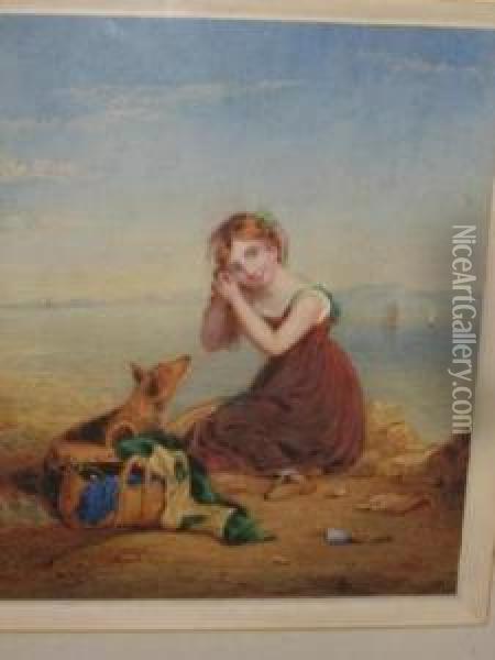 Seaside Playmates Oil Painting - Charles Frederick Buckley