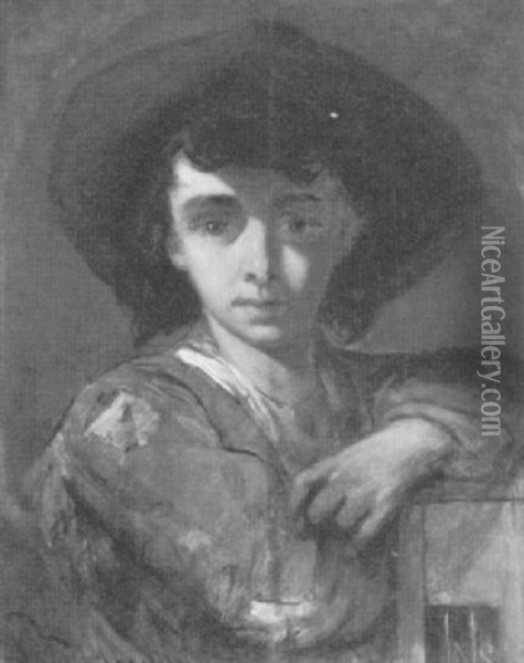 Portrait Of A Young Peasant Boy Oil Painting - Paul Hagelstein