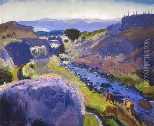 Santa Fe Canyon Oil Painting - George Bellows