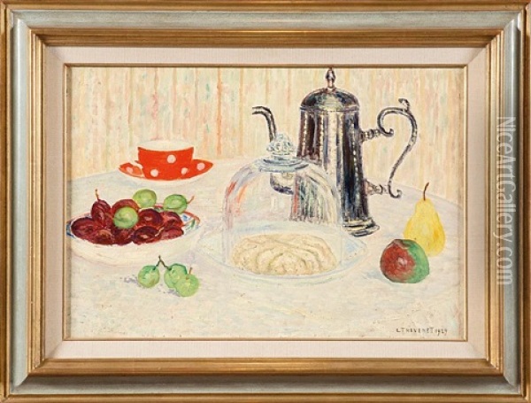 La Table Dressee Oil Painting - Louis Thevenet