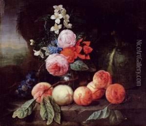 Nature Morte Aux Fleurs Et Fruits Oil Painting - Joris Van Son