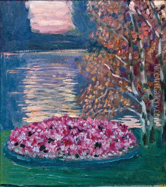 Abendrote Am See Oil Painting - Wilhelm List