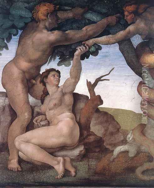 The Fall -1 1509-10 Oil Painting - Michelangelo Buonarroti