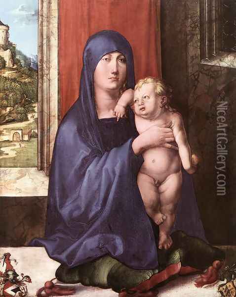 Madonna And Child (Haller Madonna) Oil Painting - Albrecht Durer