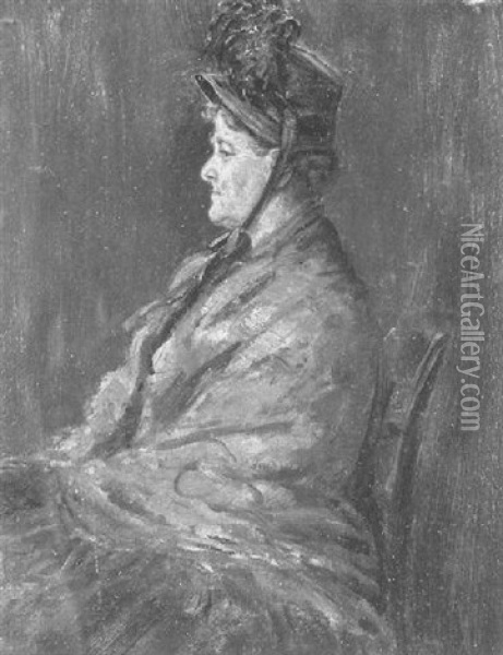 Portrait Of Nancy Evans Oil Painting - Edward Lamson Henry