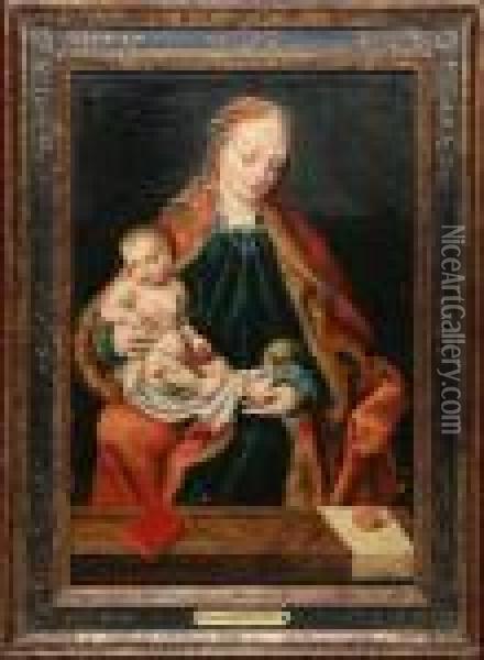 Madonna Oil Painting - Joos Van Cleve