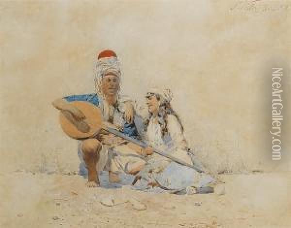 The Serenade, Constantinople Oil Painting - Silvestro Valeri