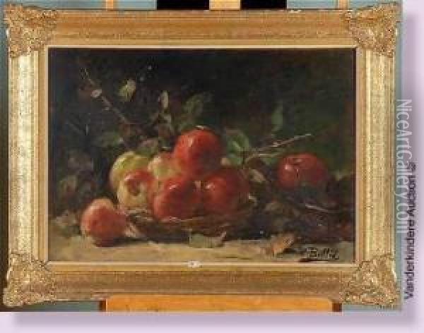 Nature Morte Aux Pommes Oil Painting - Hubert Bellis