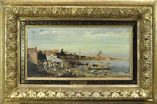 Italienische Kuste Bei Venedig Oil Painting - Robert Alott