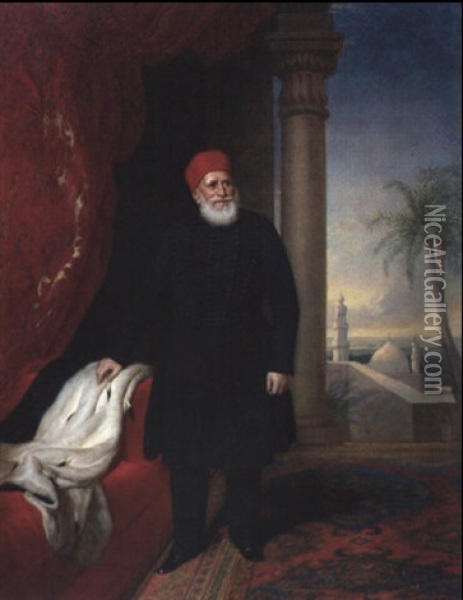 Portrait De Mehemet Ali, Pacha Du Caire Et Vice-roi D'egypte Oil Painting - Thomas Brigstocke