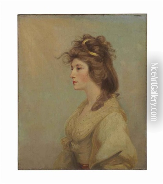 Portrait Of Mrs. Henry Richmond Gale, Half-length Oil Painting - Sir John Hoppner