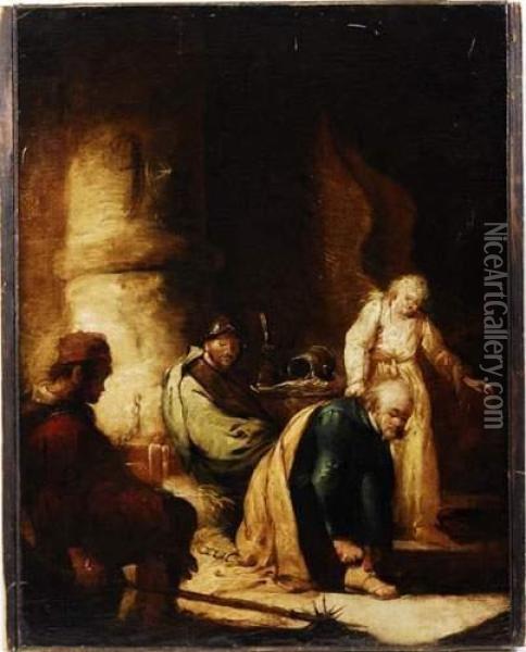 Rijn, ,ecole De, Saint Pierre Libere De Ses Chaines Oil Painting - Rembrandt Van Rijn