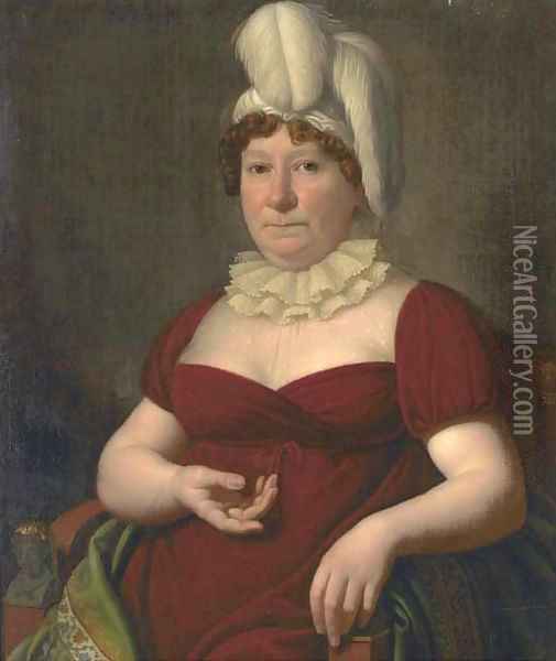 Portrait of a lady Oil Painting - Heinrich Christoph Kolbe