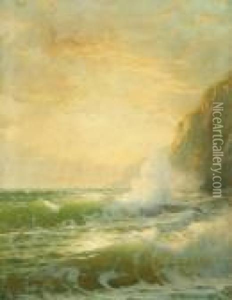 Rocky Seascape Oil Painting - William Trost Richards